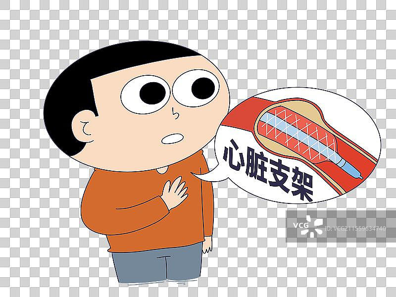 心脏支架手术患者图片素材