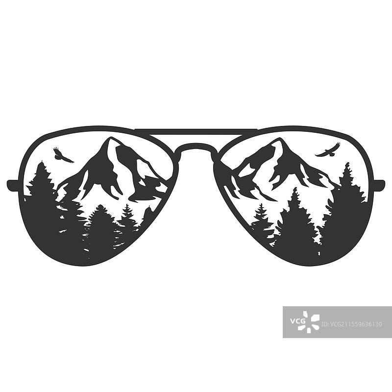 飞行员山脉剪贴画设计图片素材