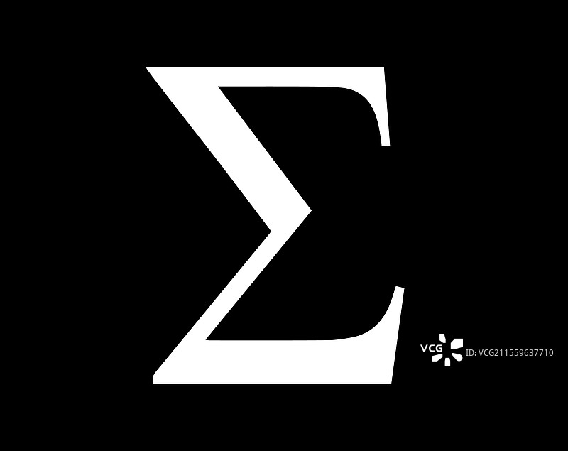 简约设计的数学希腊字母西格玛符号图片素材