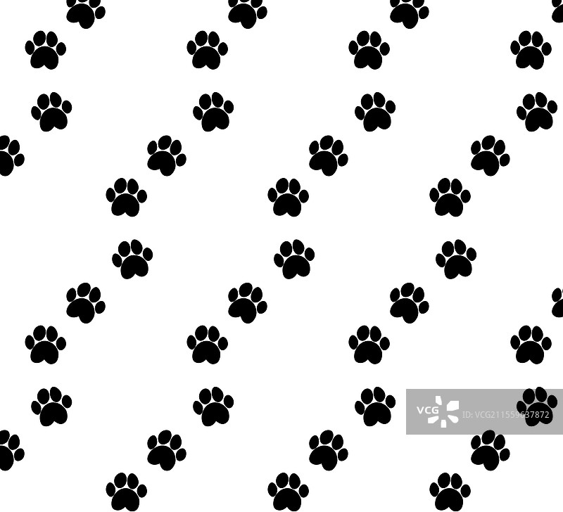 猫狗脚印的无缝图案图片素材