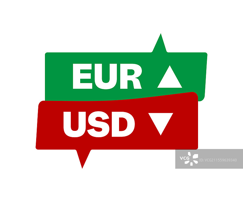 欧元美元符号图标上下波动货币标志图片素材