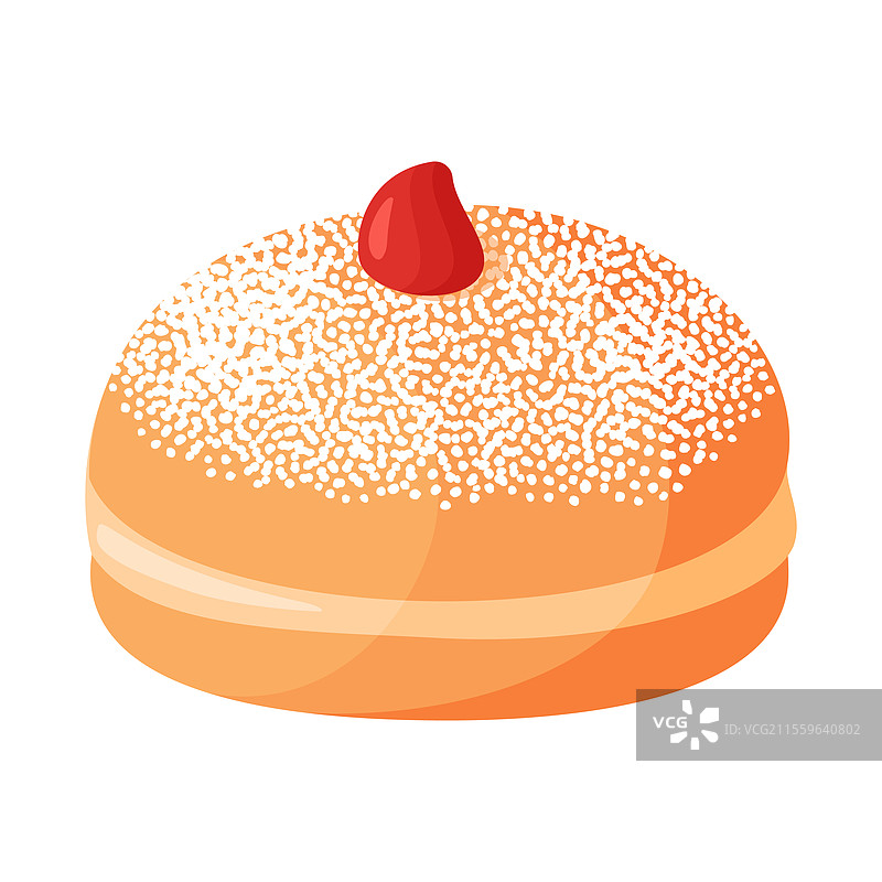 犹太传统的平面风格甜甜圈图片素材