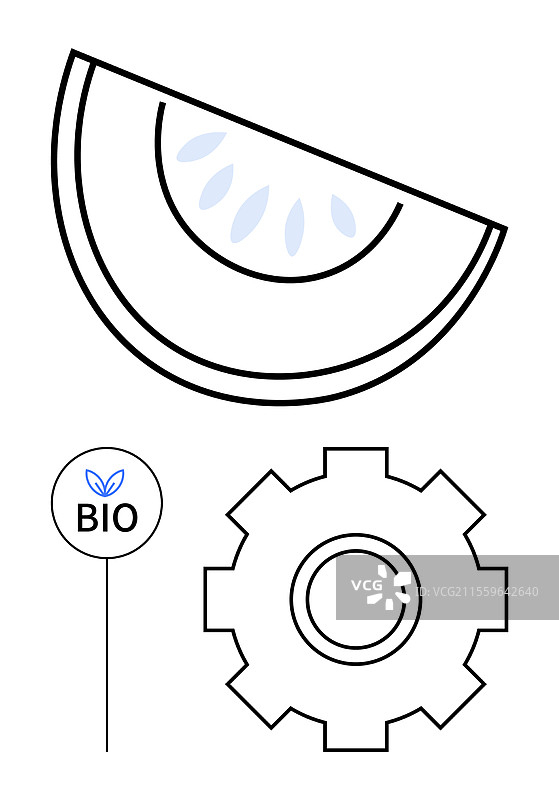 有机食品概念与西瓜切片图片素材