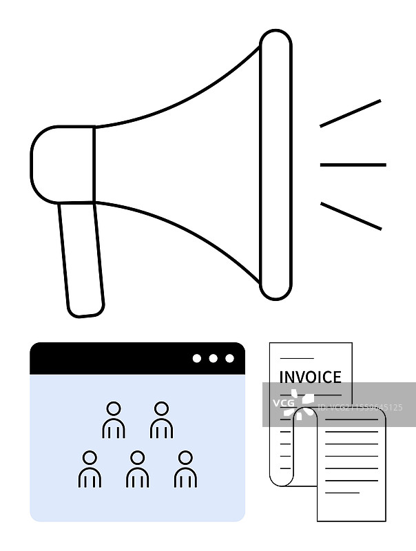 数字营销与扩音器用户分析图片素材