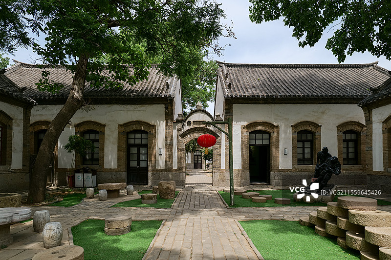 山东济南朱家峪景区山阴学校旧址图片素材