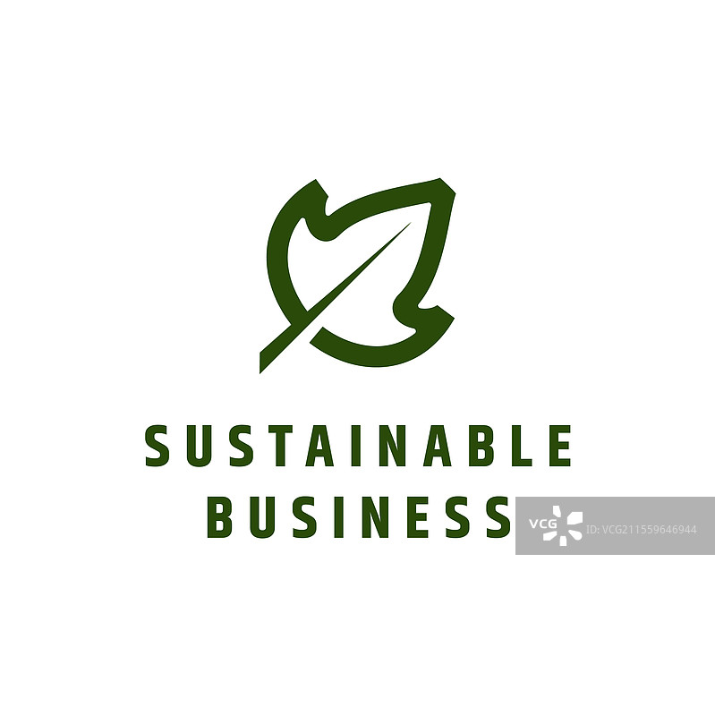 简约的叶子可持续发展非政府组织标志图片素材