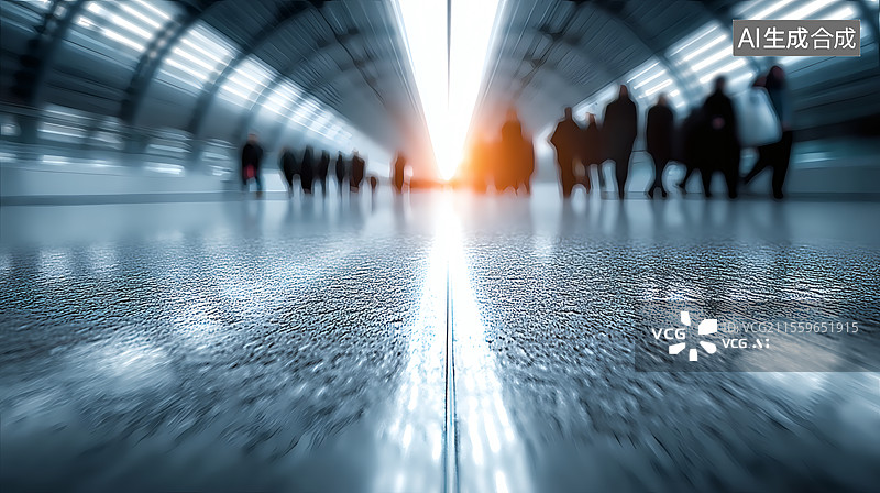 【AI数字艺术】城市建筑室内通道图片素材