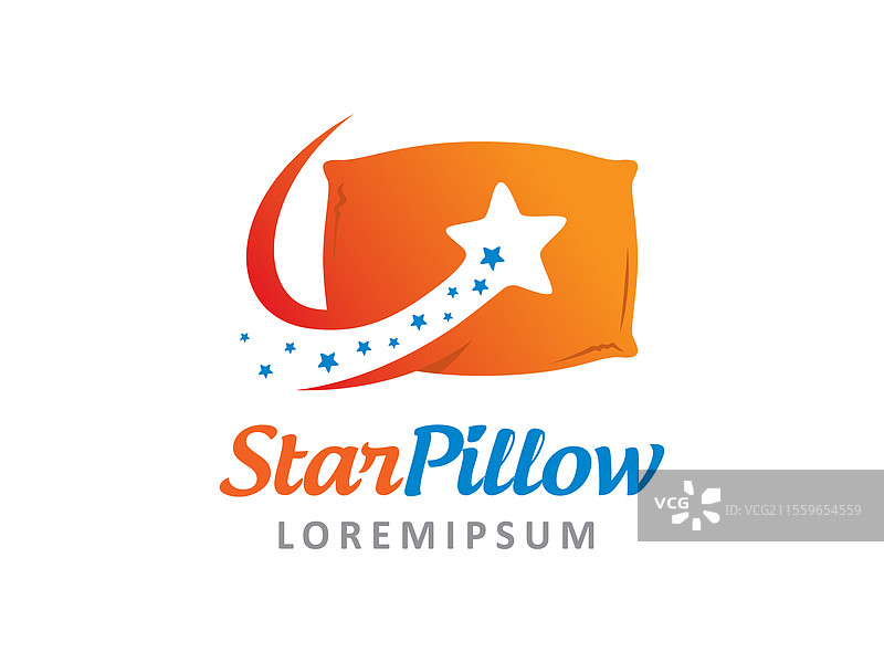 星星枕头标志符号或图标模板图片素材