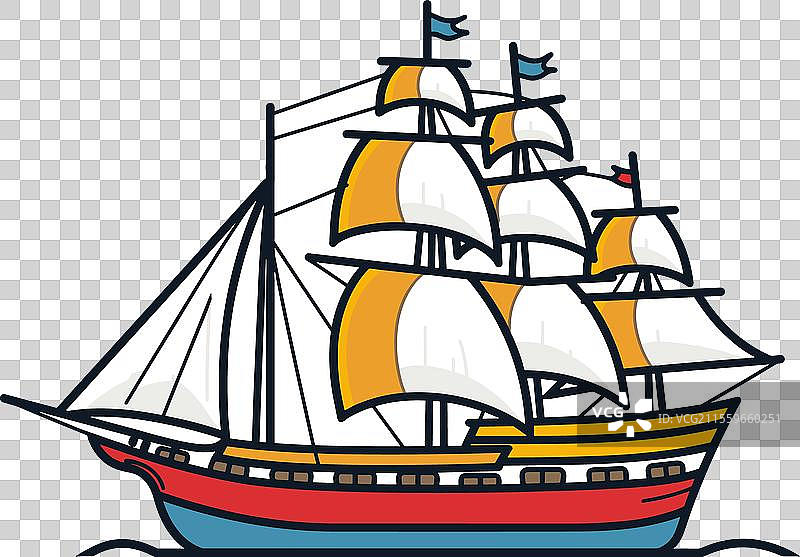 色彩斑斓的帆船图片素材