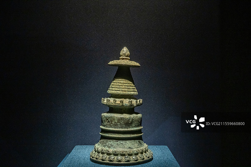 兰州市博物馆铜塔元代公元1271-1368年1987年榆中县青城乡征集图片素材