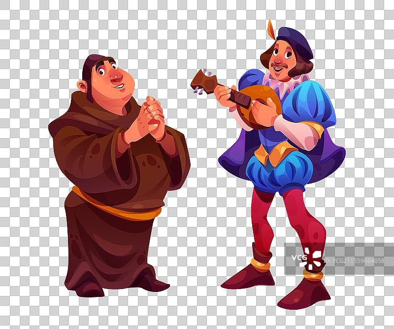 中世纪人物卡通角色系列图片素材