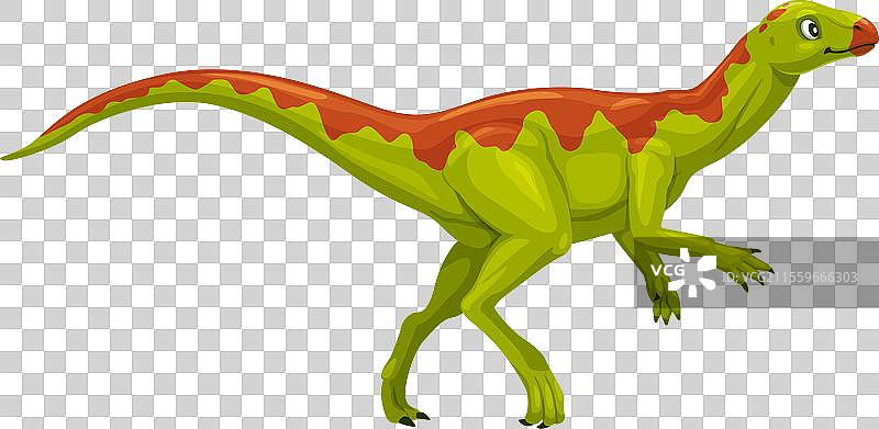 卡通的高冠龙恐龙角色图片素材