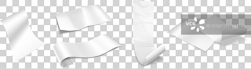 纸币或商店付款收据的孤立模型图片素材