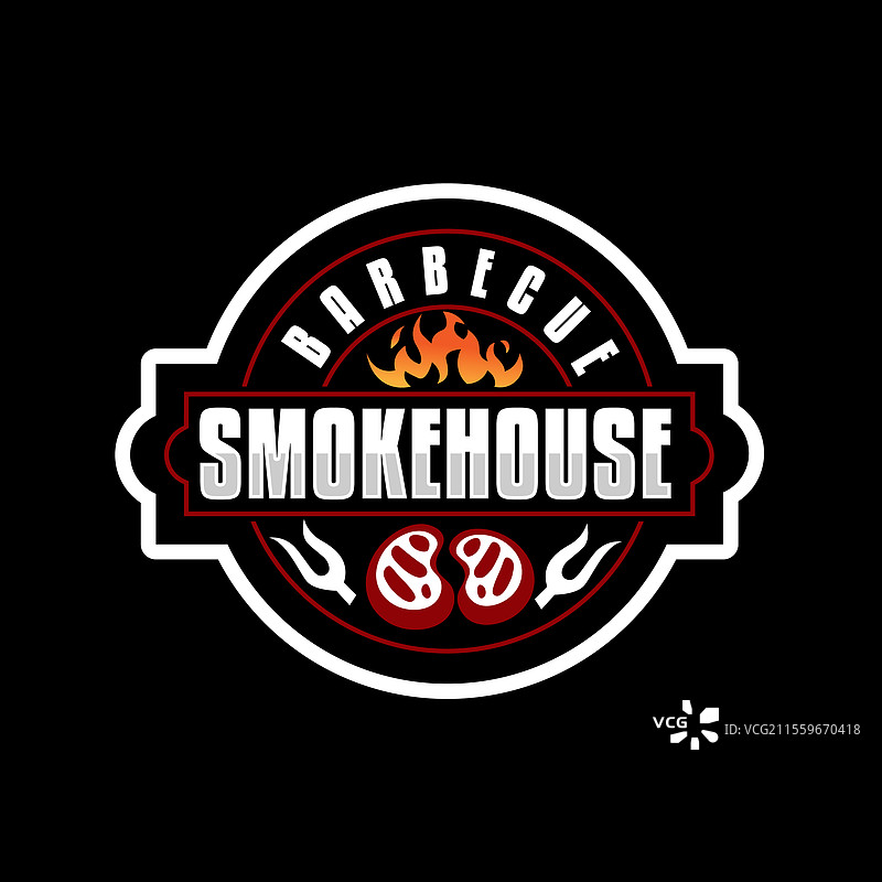 烧烤烟屋标志图片素材