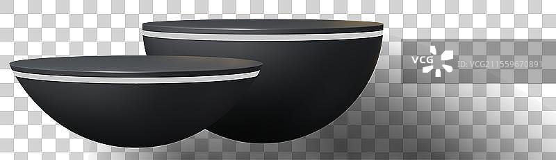 灰色或黑色的半球形讲台舞台平台图片素材