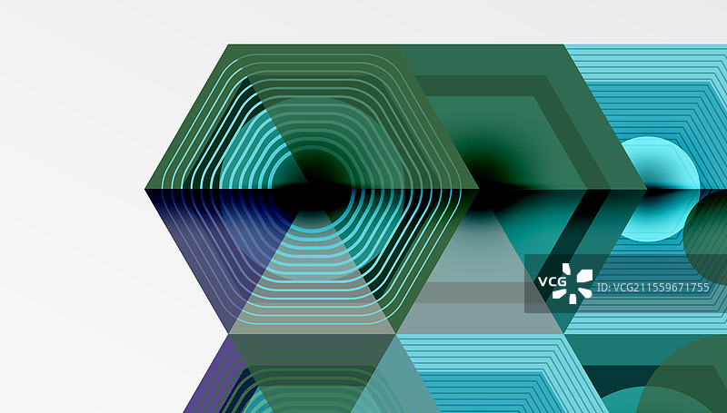 六边形设计几何抽象背景图片素材