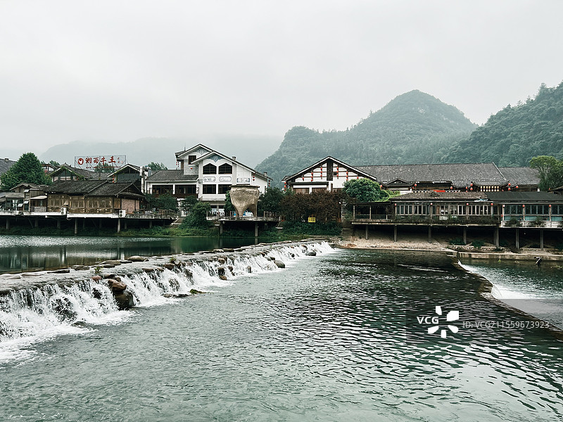 张家界市武陵源国家森林公园山脚图片素材