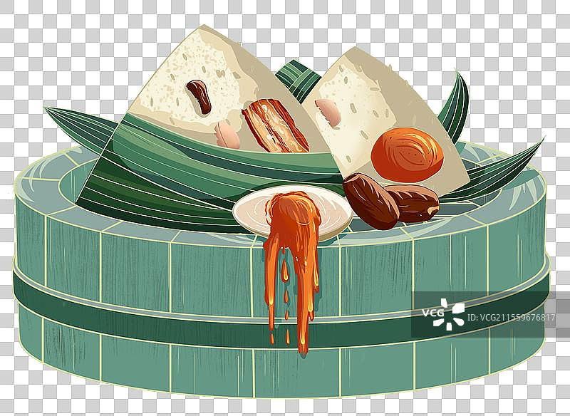 一蒸笼粽子咸鸭蛋图片素材