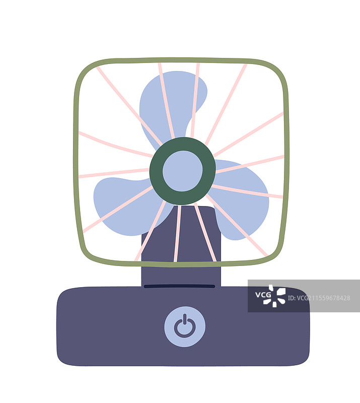 现代便携式桌面风扇和空调冷却器图片素材