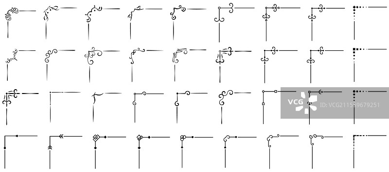 经典装饰角落设计套件图片素材