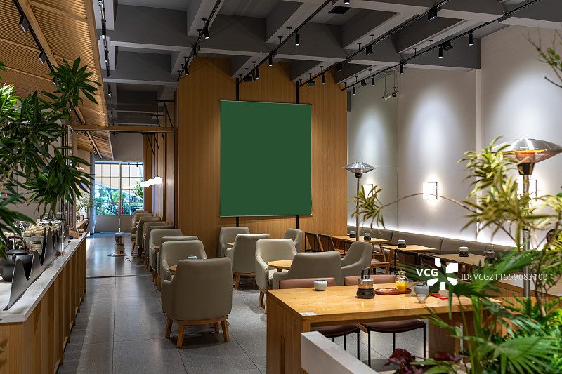 优雅的现代咖啡厅内部图片素材