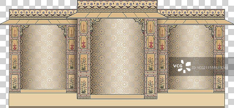 莫卧儿婚礼拱门结构图片素材