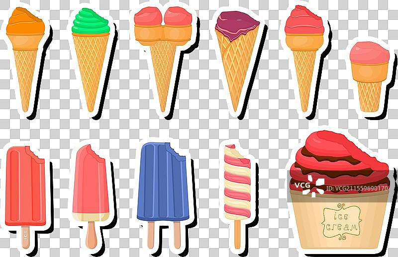 主题为大冰淇淋棒的不同款式图片素材