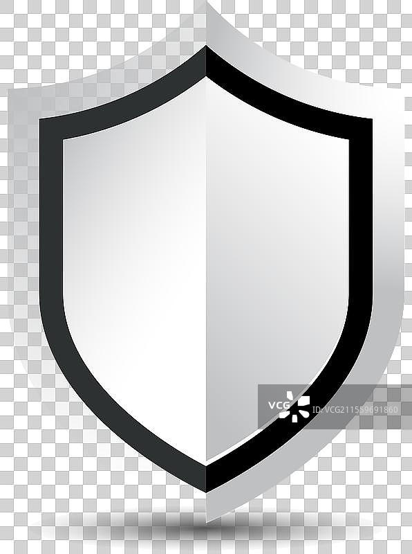 银色保护盾图标图片素材