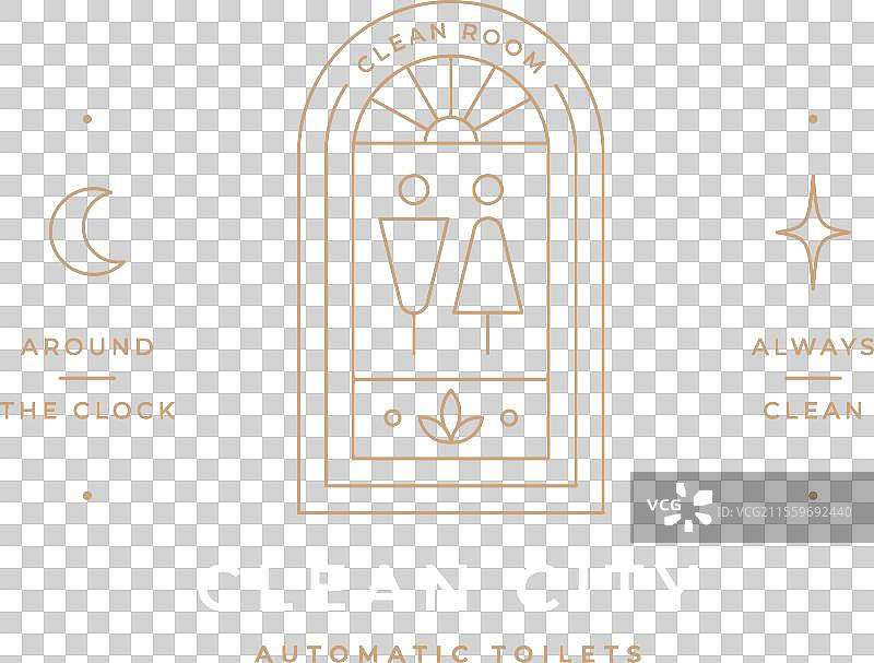 清洁城市卫生间标识图片素材