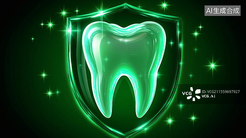 【AI数字艺术】牙齿保护，健康笑容图片素材