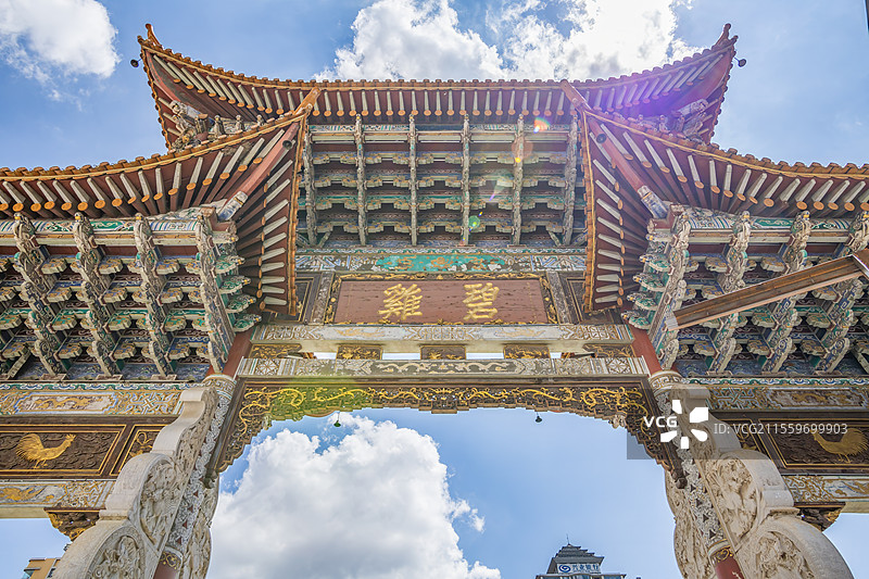 昆明金马碧鸡坊昆明旅游昆明地标图片素材