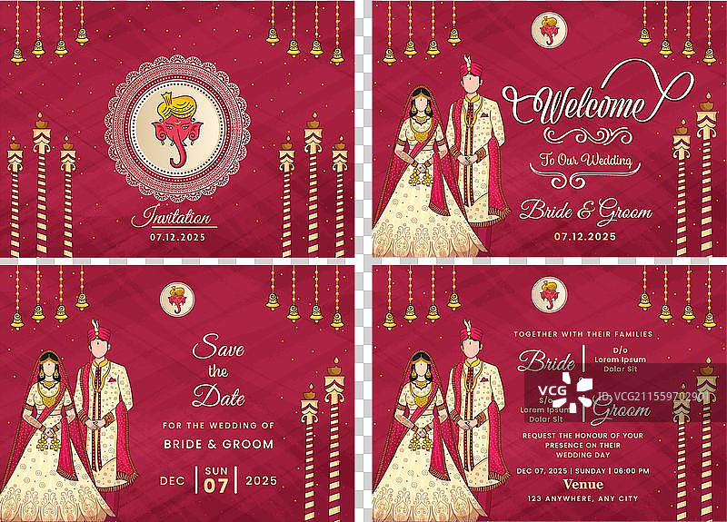 婚礼邀请模板图片素材