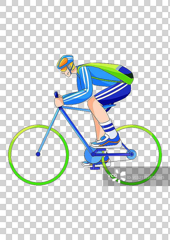 扁平风人物公路赛车手元素图片素材