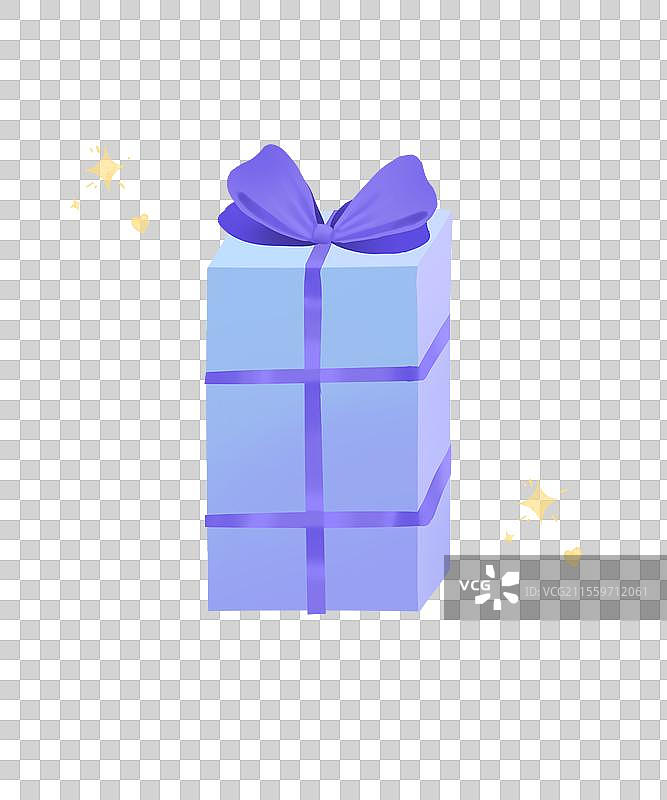蓝色礼物盒插画图片素材