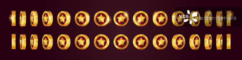 星币旋转赌场游戏旋转金币图片素材
