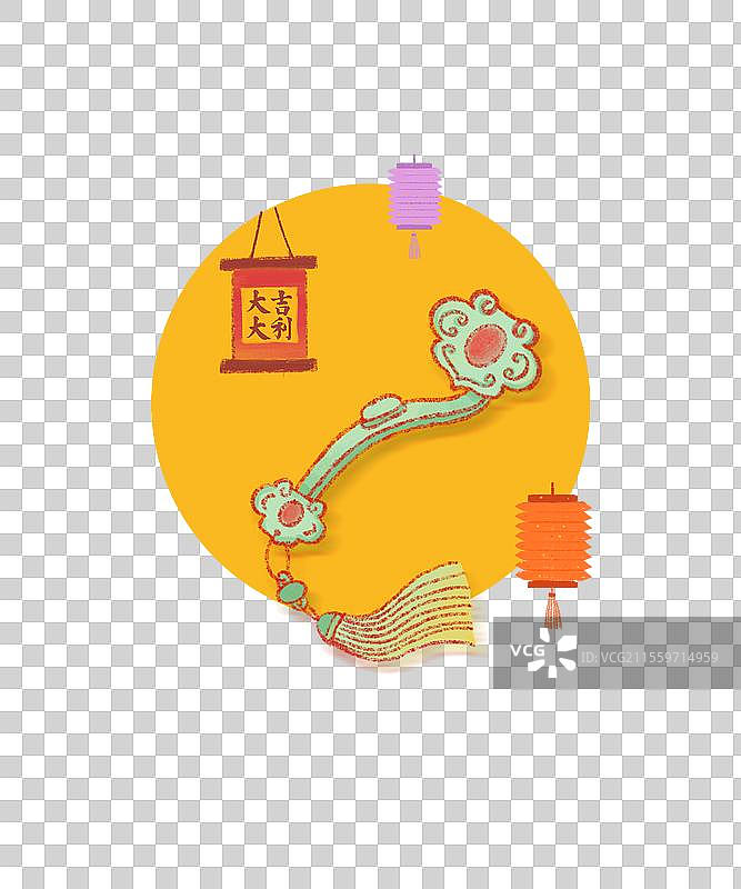 如意插画图片素材