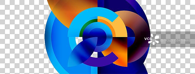 圆形元素和几何极简圆圈图片素材