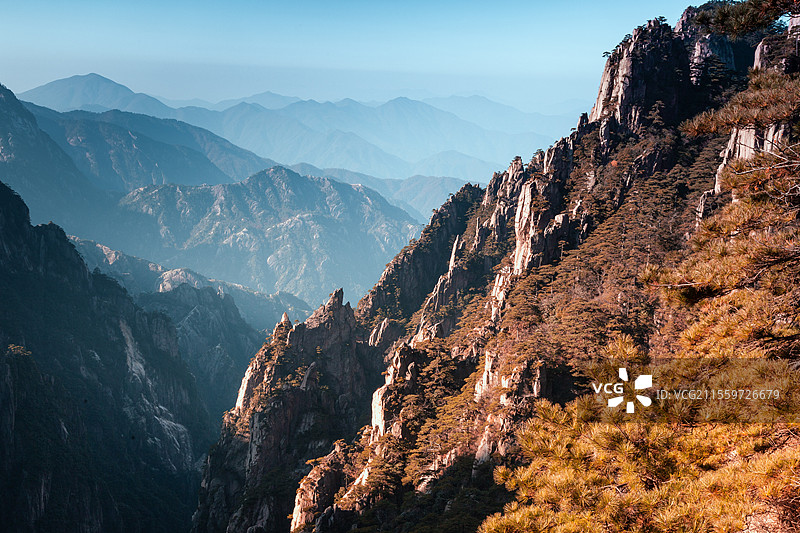 中国安徽黄山市境内黄山风景区北海景区自然风光图片素材