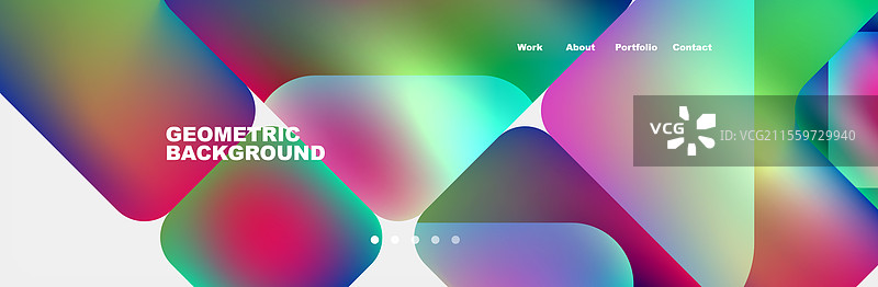 方形互联网网页设计模板图片素材