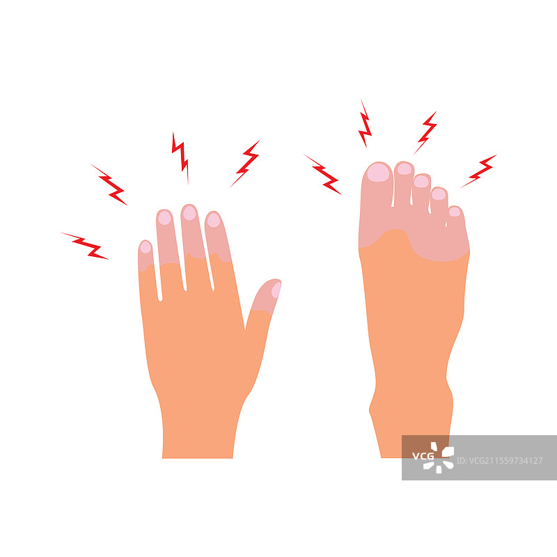手指尖的寒冷和麻木感图片素材
