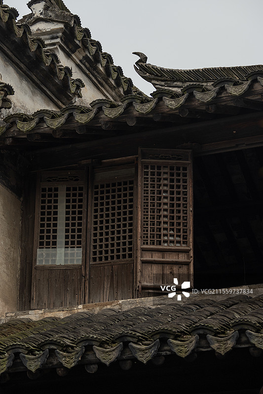 西山岛东村古村的敬修堂图片素材