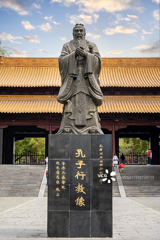 南京朝天宫孔子行教像图片素材