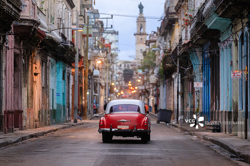 古巴老爷车风采图片素材