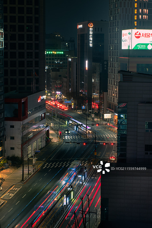 釜山中央站附近街头的多视角高角度拍摄图片素材