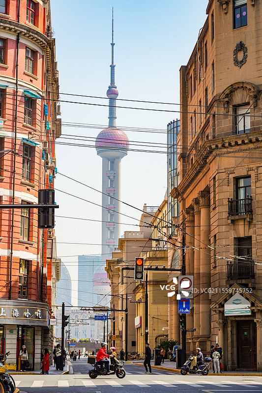 上海东方明珠街景图片素材