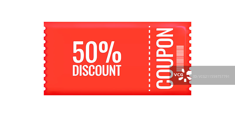 3D风格的折扣优惠券促销图片素材