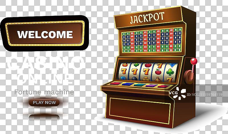 赌场777横幅老虎机赢家大奖图片素材