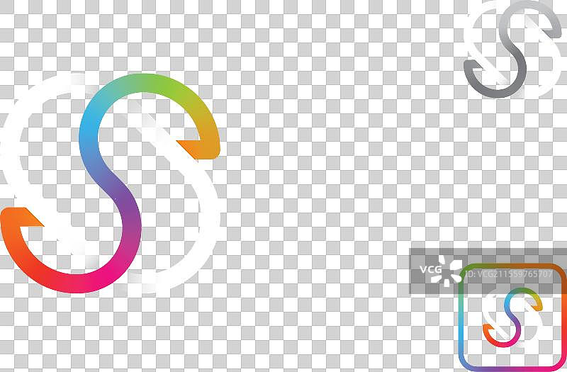 未来感的S字母标志设计模板图片素材