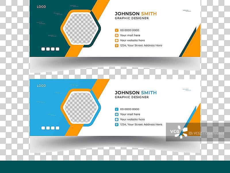 干净且富有创意的电子邮件签名设计图片素材