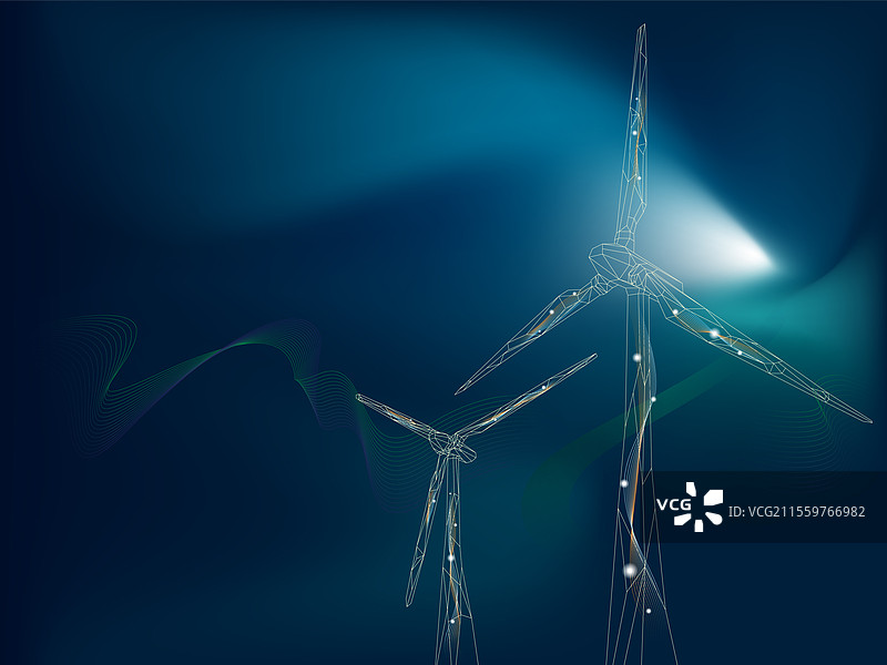 网格结构 a002 风力涡轮机 EPS 10图片素材